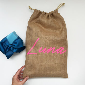 Personalised Jute Party Gift Sack, 4 of 6