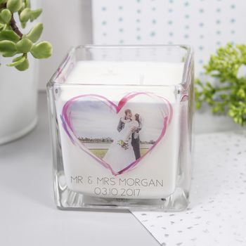 Wedding Photo Scented Anniversary Candle, 2 of 5