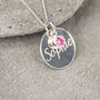 Sterling Silver Name And Birthstone Necklace, thumbnail 4 of 9