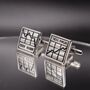 Stock Traders Cufflinks Gift Stock Exchange Silver, thumbnail 2 of 4