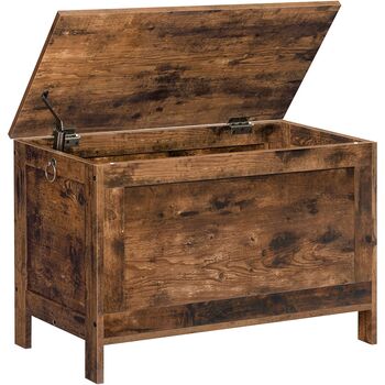 Storage Chest Trunk Wooden Storage Box With Lid, 5 of 8