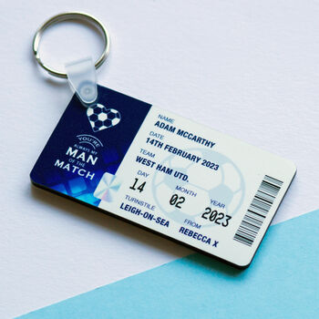 'Man Of The Match' Personalised Football Keyring, 2 of 4