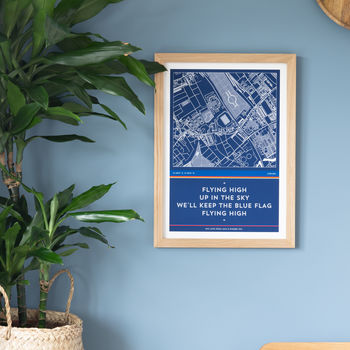 Football Stadium Map And Crowd Chant Print, 3 of 10