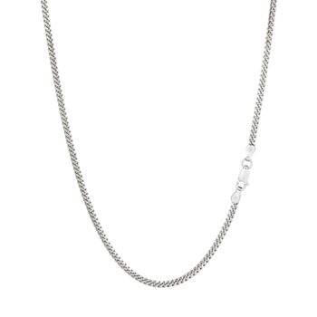 925 Silver Miami Cuban Chain Necklace 3mm Thin Chain, 3 of 12