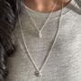 'Likeable' Sterling Silver Middle Finger Necklace, thumbnail 3 of 10