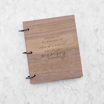 Engraved ‘Becomes A Memory’ Photo Book Gift For Family, 5 of 12