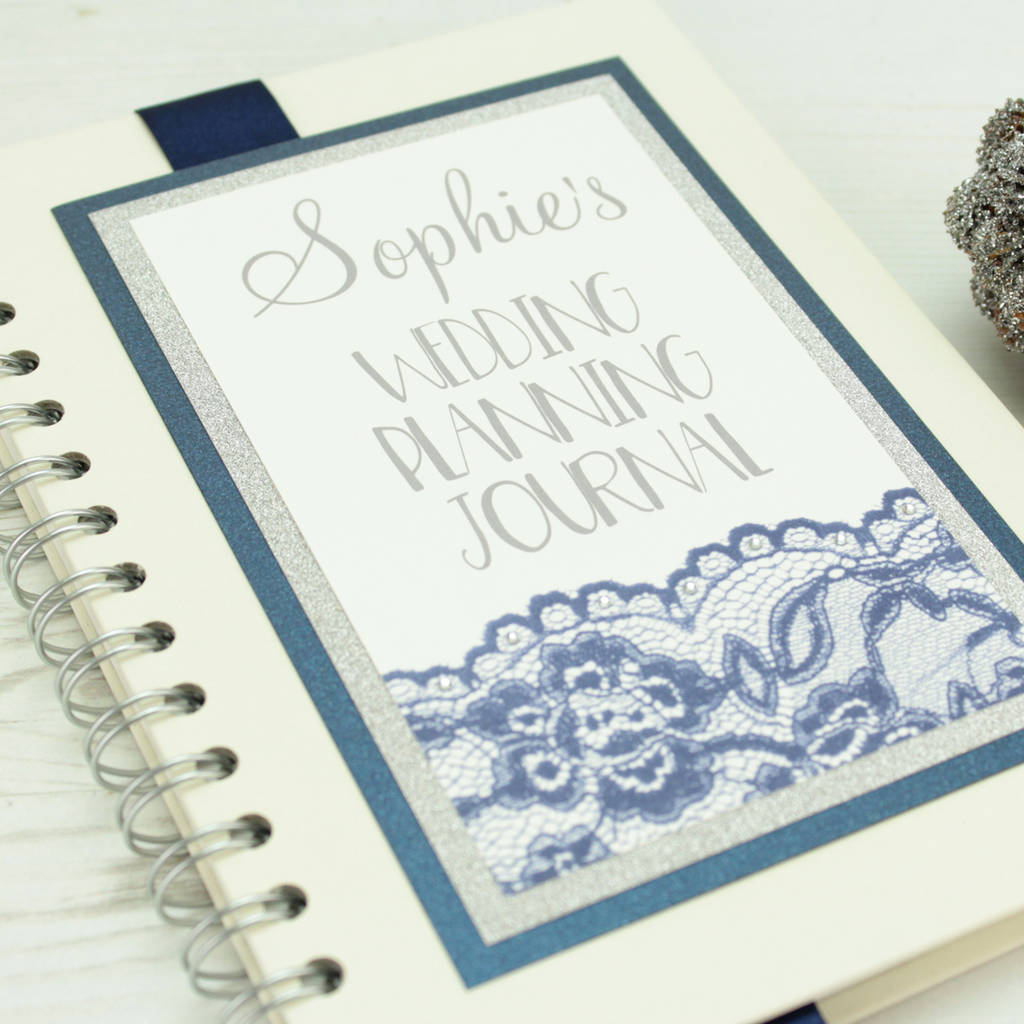 Personalised Lace Wedding Planning Notebook By Dreams To Reality Design