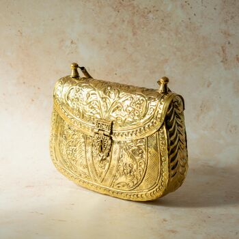 Vaniya Gold Brass Clutch, 4 of 6