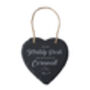 We're Terribly Posh, We Holiday In Cornwall Novelty Slate Hanging Heart Decoration, thumbnail 2 of 4