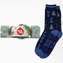 Golf Bamboo Socks Men's Christmas Cracker Hanging Tree Decoration, thumbnail 1 of 5
