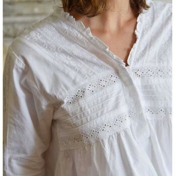 Ladies Long Sleeve Nightdress 'Elizabeth', 3 of 8