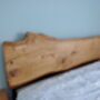 Handcrafted Steel Bed Frame And Oak Headboard, thumbnail 5 of 12
