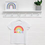 Rainbow Babygrow Or T Shirt Personalised With Name, thumbnail 3 of 4