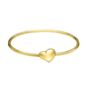 Personalised 18k Gold Vermeil Puffed Heart Bracelet Bangle, thumbnail 2 of 5