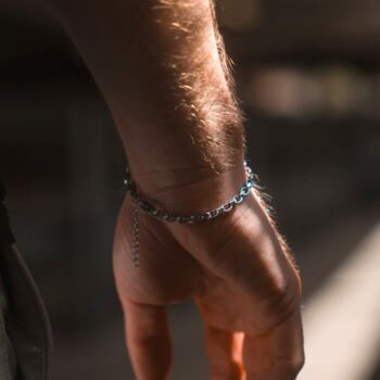 Stainless Steel Rolo Chain Bracelet For Men, 2 of 9
