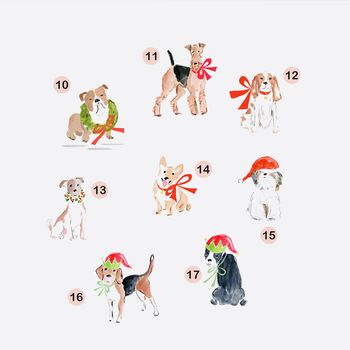 Personalised Christmas Dog Card Airedale Terrier *Various Dog Breeds, 3 of 12