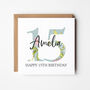 Floral Birthday Number Card One To 101 Personalised Card, thumbnail 3 of 5