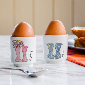 Personalised Mummy And Me Ceramic Egg Cups, 2 of 3