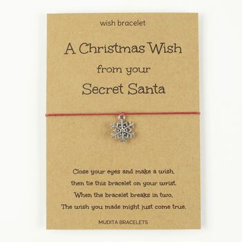 Secret Santa Wish Charm Bracelet And Card, 3 of 5