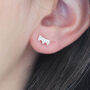 Prima Sterling Silver Arc Dotty Earrings, thumbnail 1 of 3