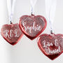 Valentine's Day Red Glitter Glass Heart, thumbnail 1 of 5