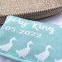 Personalised Knitted Duck Baby Blanket, thumbnail 8 of 12