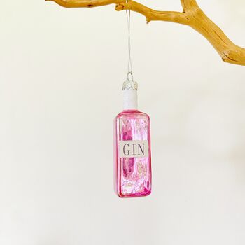 Pink Gin Hanging Christmas Tree Decoration, 4 of 5