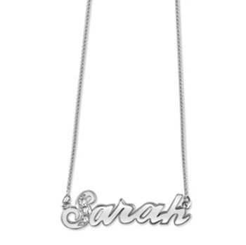 Personalised Name Necklace With Crystal, 3 of 4