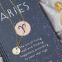 Aries Star Sign Necklace In Silver Or Gold Vermeil, thumbnail 5 of 8