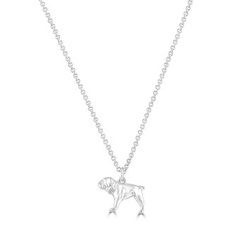 Personalised English Bulldog Sterling Silver Necklace, 2 of 9