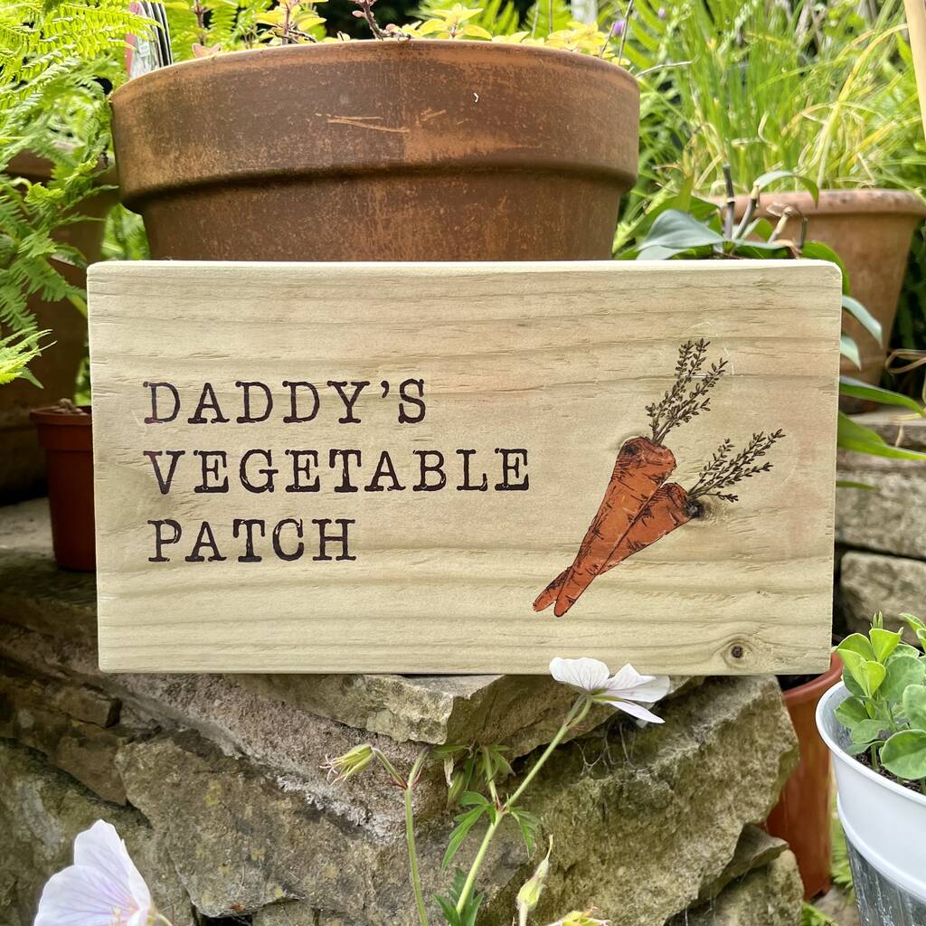 Dad's Vegetable Patch Wooden Sign