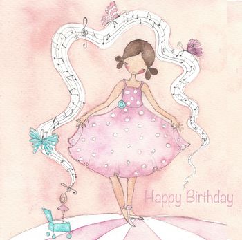 Personalised Ballerina Birthday Card, 4 of 7