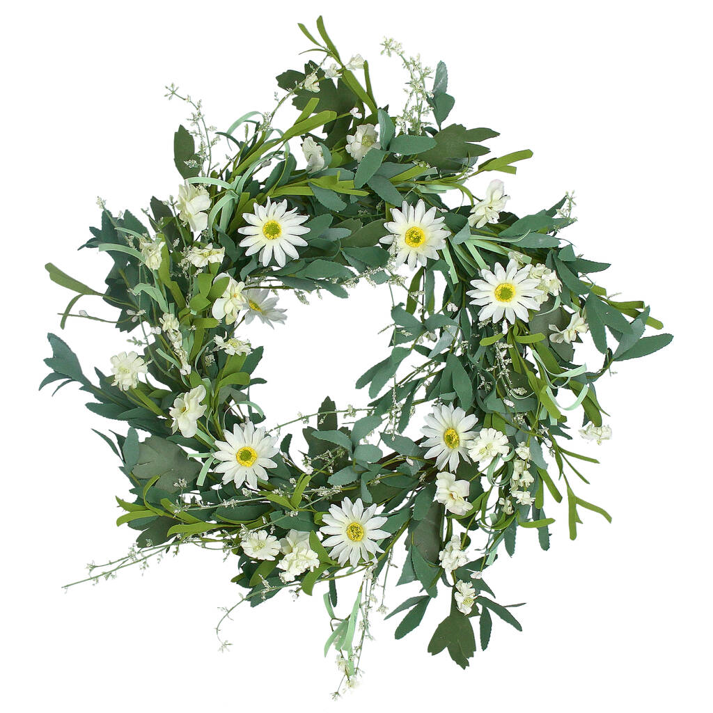 White Daisy Spring Wreath By Ella James | notonthehighstreet.com