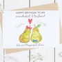 Personalised Perfect Pear Husband Birthday Card, thumbnail 2 of 2