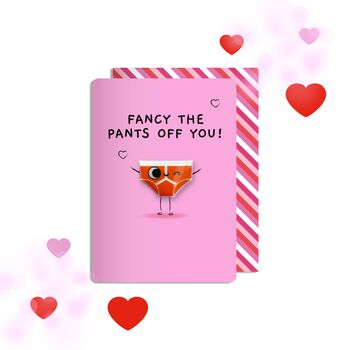 Valentine 'Fancy The Pants Off You' Magnet Card, 2 of 2