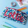 Liberty Glitter Name Pencil Case Gift For Girl, thumbnail 1 of 12