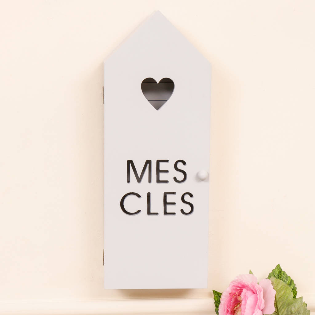 French Country Cottage Grey Wooden Key Box Holder By Dibor