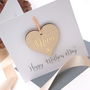 Mothers Day Personalised Wooden Heart Card, thumbnail 3 of 9
