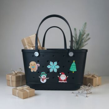 All Season Croc Style Tote Bags, Includes Christmas Charm, 3 of 12