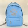 Personalised Embroidered Blue Doggy Backpack, thumbnail 7 of 7