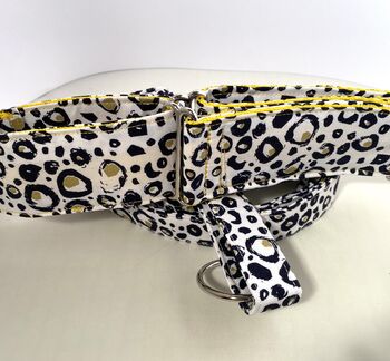 Martingale Collar In Snow Leopard Design Available Lead, 2 of 7