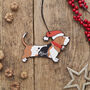 Basset Hound Christmas Decoration Personalisation Available, thumbnail 3 of 4