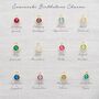 Scalloped Edge Charm Initial Birthstone Necklace, thumbnail 6 of 8