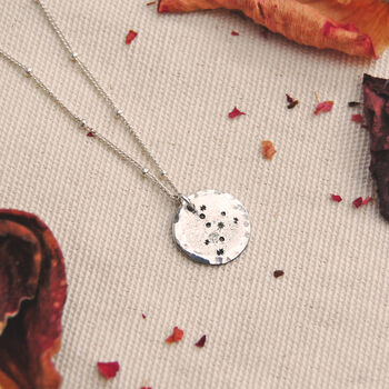 Personalised Constellation Starsign Coin Necklace In Silver, 2 of 5