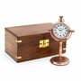 Personalised Copper Desk Clock Gift With Wooden Box, thumbnail 1 of 12