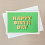 Eight Colour Block 3D Happy Birthday Card Box Set, thumbnail 6 of 10