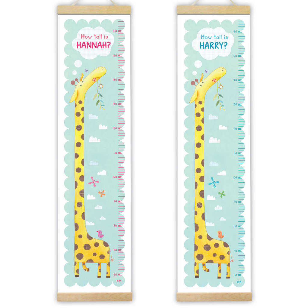 Personalised Giraffe Height Chart By Made By Ellis Notonthehighstreet