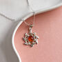 Sterling Silver Amber Wreath Necklace, thumbnail 1 of 5
