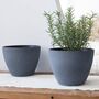 Pack Of Two Minimalist Planters With Drainage Holes, thumbnail 1 of 10