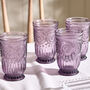 Set Of Four Zamora Purple Highball Tumblers, thumbnail 1 of 8